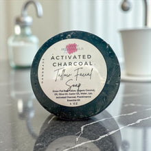 Load image into Gallery viewer, Handcrafted Tallow Soap - Charcoal Detox Facial Bar | Clear, Balanced Skin