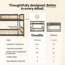 Load image into Gallery viewer, Solid Wood Kids Bunk Bed