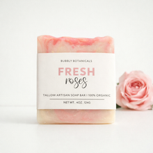 Load image into Gallery viewer, Handcrafted Tallow Soap - Fresh Roses | Romantic, Floral Scent