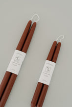 Load image into Gallery viewer, Burgundy | Dipped Beeswax Taper Candles