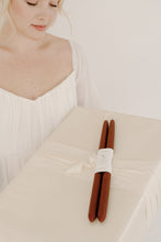 Load image into Gallery viewer, Burgundy | Dipped Beeswax Taper Candles