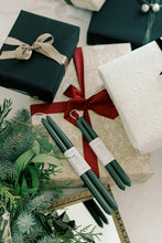 Load image into Gallery viewer, Forest Green | Dipped Beeswax Taper Candles