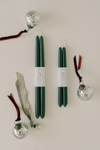 Load image into Gallery viewer, Forest Green | Dipped Beeswax Taper Candles