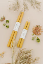 Load image into Gallery viewer, Natural Gold | Dipped Beeswax Taper Candles