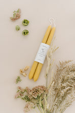 Load image into Gallery viewer, Natural Gold | Dipped Beeswax Taper Candles