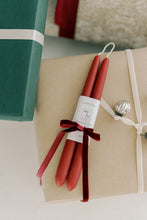 Load image into Gallery viewer, Berry Red | Dipped Beeswax Taper Candles