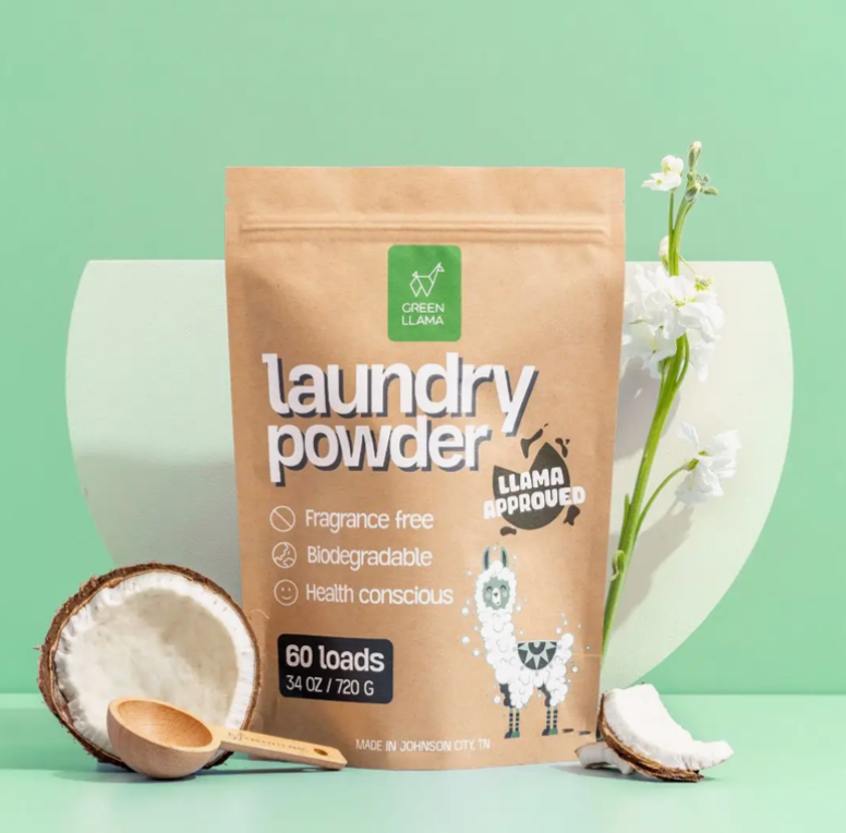 Green Llama Laundry Powder Pouch