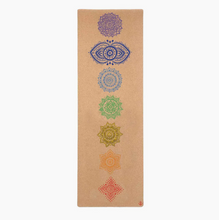 Load image into Gallery viewer, Shakti Warrior - Cork + Natural Rubber Yoga Mats