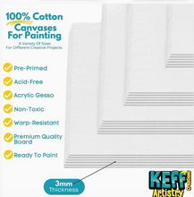 Load image into Gallery viewer, Primed Cotton Canvas Board 6pk