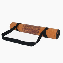 Load image into Gallery viewer, Shakti Warrior - Cork + Natural Rubber Yoga Mats