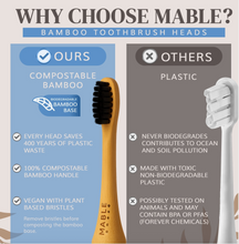 Load image into Gallery viewer, Bamboo Toothbrush Head Compatible with Philips One by Mable