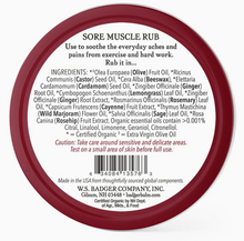 Load image into Gallery viewer, Sore Muscle Rub, Soothing Warmth For Muscles & Joints by Badger