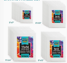 Load image into Gallery viewer, Primed Cotton Canvas Board 6pk