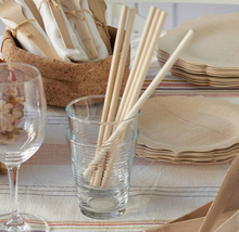 Load image into Gallery viewer, Single use bamboo spoons and straws