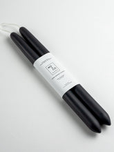 Load image into Gallery viewer, Charcoal | Dipped Beeswax Taper Candles