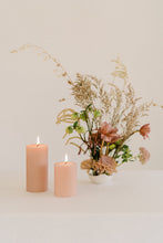 Load image into Gallery viewer, Pink Rose | Beeswax Pillar Candle