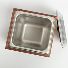 Load image into Gallery viewer, Countertop Compost Bin - Noaway© in Walnut Wood and Stainless Steel