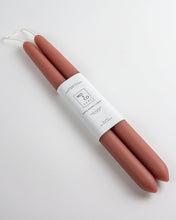 Load image into Gallery viewer, Terra Cotta | Dipped Beeswax Taper Candles