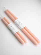 Load image into Gallery viewer, Pink Rose | Dipped Beeswax Taper Candles