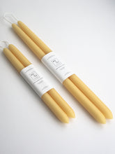 Load image into Gallery viewer, Natural Gold | Dipped Beeswax Taper Candles