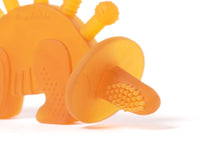 Load image into Gallery viewer, Dibly Amber - Baltic Amber & Natural Rubber Dinosaur Teether with Toothbrush Tail