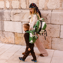 Load image into Gallery viewer, Recycled Kids Backpack Green Graphic