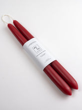 Load image into Gallery viewer, Berry Red | Dipped Beeswax Taper Candles