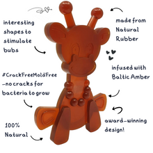 Load image into Gallery viewer, The Little Bamber - Natural Rubber &amp; Baltic Amber Teething Toy
