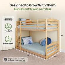 Load image into Gallery viewer, Solid Wood Kids Bunk Bed
