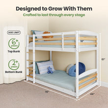 Load image into Gallery viewer, Solid Wood Kids Bunk Bed
