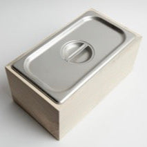 Load image into Gallery viewer, Countertop Compost Bin - Noaway© in Magnolia Wood and Stainless Steel
