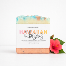 Load image into Gallery viewer, Handcrafted Tallow Soap - Hawaiian Hibiscus | Tropical Floral Scent
