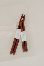 Load image into Gallery viewer, Burgundy | Dipped Beeswax Taper Candles
