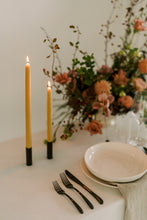 Load image into Gallery viewer, Natural Gold | Dipped Beeswax Taper Candles
