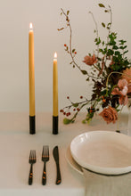 Load image into Gallery viewer, Natural Gold | Dipped Beeswax Taper Candles
