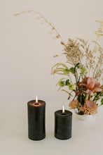 Load image into Gallery viewer, Charcoal | Beeswax Pillar Candle
