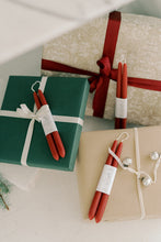 Load image into Gallery viewer, Berry Red | Dipped Beeswax Taper Candles
