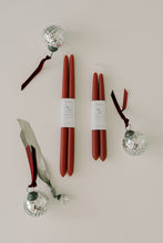 Load image into Gallery viewer, Berry Red | Dipped Beeswax Taper Candles
