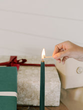 Load image into Gallery viewer, Forest Green | Dipped Beeswax Taper Candles
