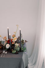 Load image into Gallery viewer, Charcoal | Dipped Beeswax Taper Candles
