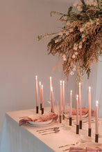 Load image into Gallery viewer, Pink Rose | Dipped Beeswax Taper Candles
