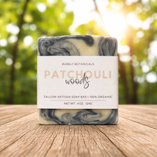 Load image into Gallery viewer, Handcrafted Tallow Soap - Patchouli Woods | Earthy, Grounding Scent
