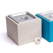 Load image into Gallery viewer, Countertop Compost Bin - Noaway© in Magnolia Wood and Stainless Steel
