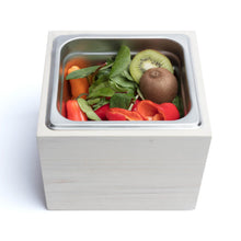 Load image into Gallery viewer, Countertop Compost Bin - Noaway© in Magnolia Wood and Stainless Steel

