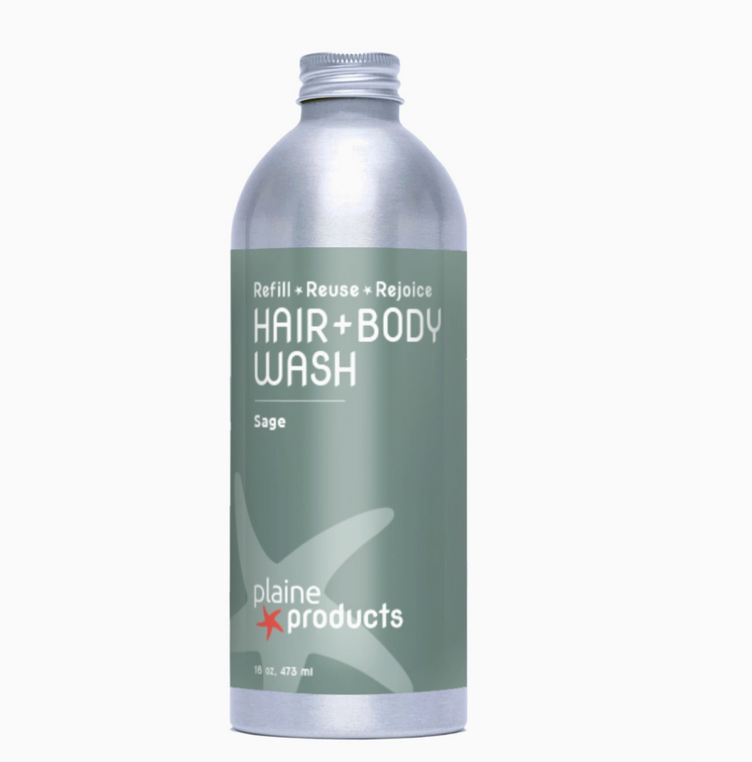 Plaine Products - Hair + Body Wash, Sage