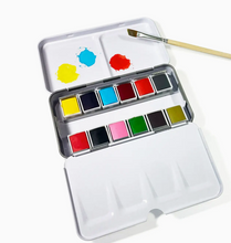 Load image into Gallery viewer, Watercolor Set - Travel-Friendly Metal Palette - 12 Colors by Elsewhere, Unplug
