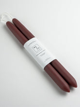 Load image into Gallery viewer, Burgundy | Dipped Beeswax Taper Candles
