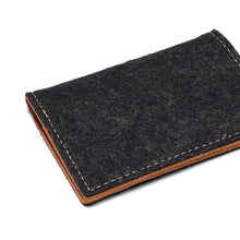 Load image into Gallery viewer, Felt and Leather Bifold Wallet

