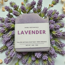 Load image into Gallery viewer, Handcrafted Tallow Soap - Lavender | Calming, Aromatherapy Scent
