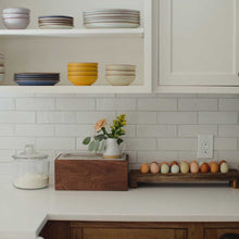 Load image into Gallery viewer, Countertop Compost Bin - Noaway© in Walnut Wood and Stainless Steel
